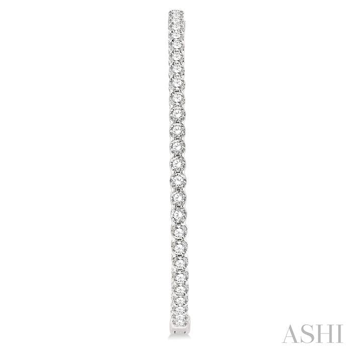 Inside-Out Diamond Round Hoop Earrings