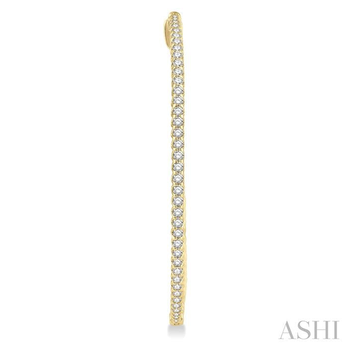 Inside-Out Diamond Round Hoop Earrings