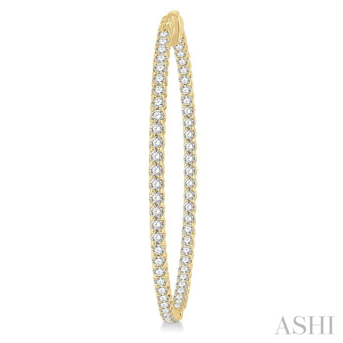 Inside-Out Diamond Round Hoop Earrings
