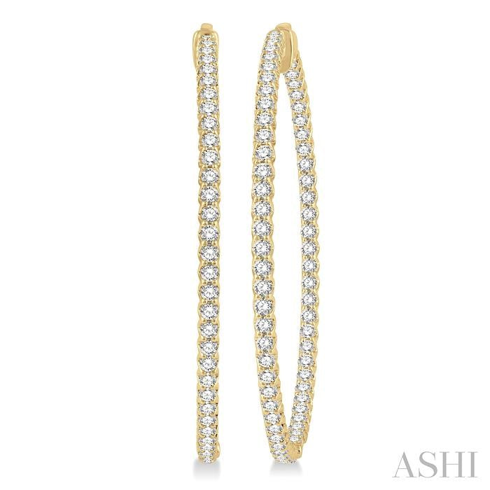 Inside-Out Diamond Round Hoop Earrings