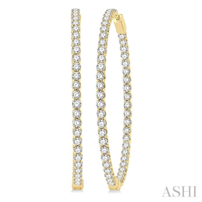 Inside-Out Diamond Round Hoop Earrings