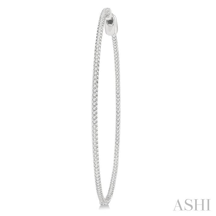 Inside-Out Diamond Round Hoop Earrings
