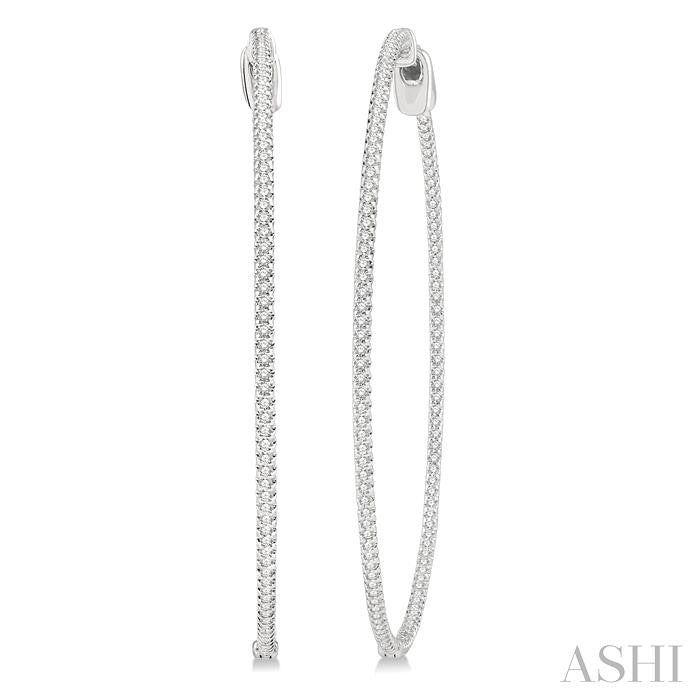 Inside-Out Diamond Round Hoop Earrings