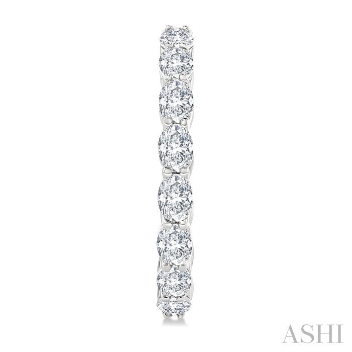 Oval Shape Diamond Fashion Hoop Earrings