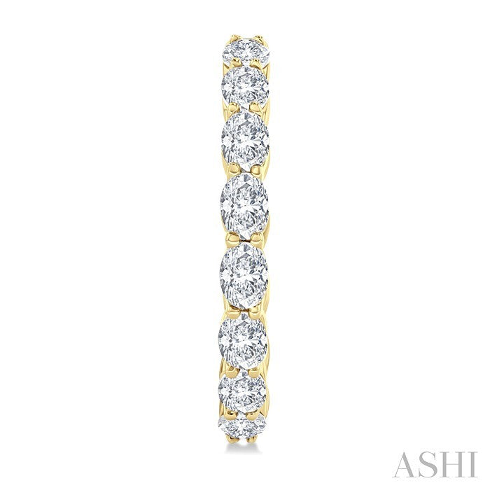 Oval Shape Diamond Fashion Hoop Earrings