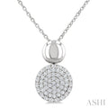 Pave-Set Round Shape Diamond Fashion Pendant