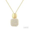 Pave-Set Cushion Shape Diamond Fashion Pendant