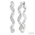 Wave Diamond Fashion Hoop Earrings