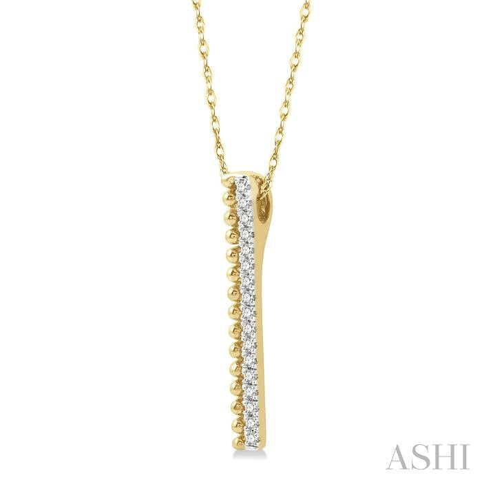 Bead Bijoux Vertical Bar Diamond Pendant