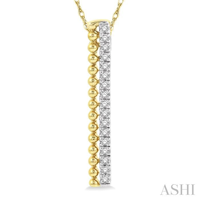 Bead Bijoux Vertical Bar Diamond Pendant