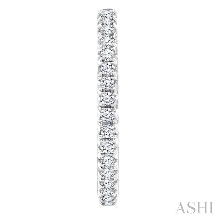 Pave Set Inside-Out Diamond Half Hoop Earrings