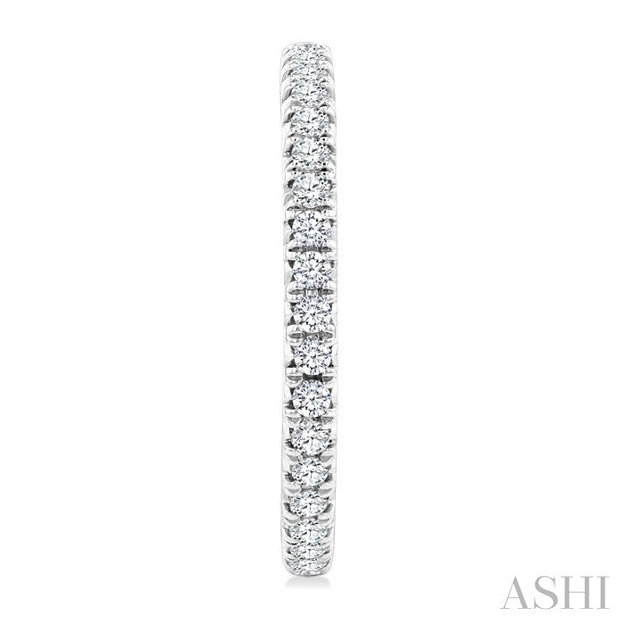 Pave Set Inside-Out Diamond Half Hoop Earrings