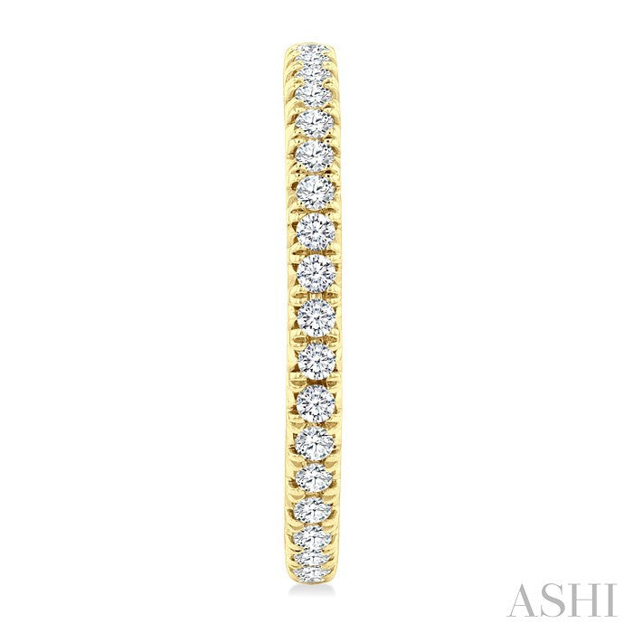 Pave Set Inside-Out Diamond Half Hoop Earrings