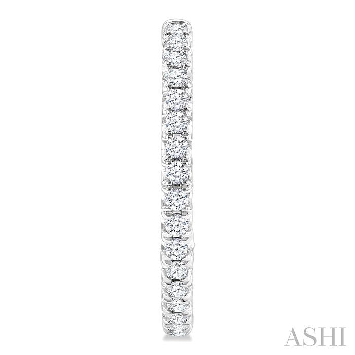 Pave Set Inside-Out Diamond Half Hoop Earrings