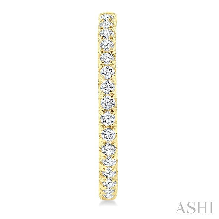 Pave Set Inside-Out Diamond Half Hoop Earrings