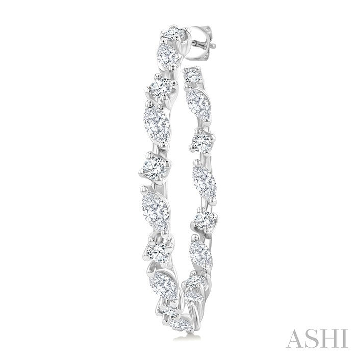 Diamond Fashion Hoop Earrings