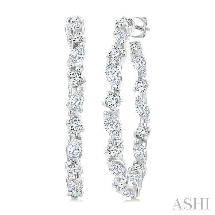 Diamond Fashion Hoop Earrings