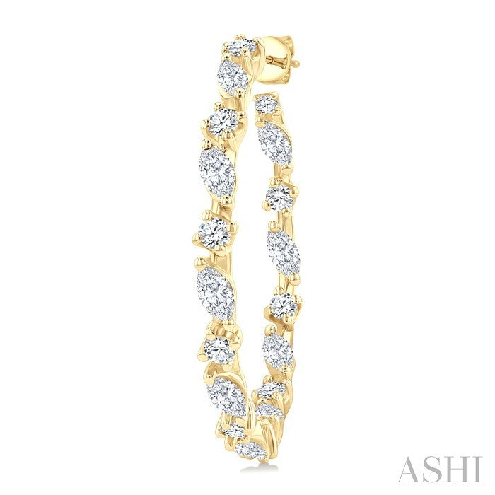Diamond Fashion Hoop Earrings