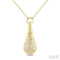 Aeris Gold Bold Mosaic Drop Diamond Fashion Pendant