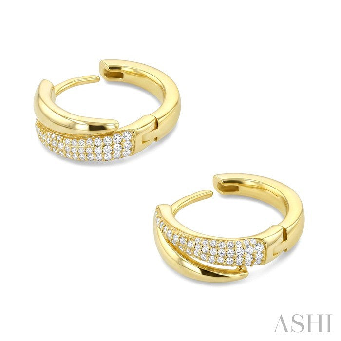 Aeris Gold Diamond Fashion Hoop Earrings