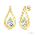 Pear Shape Diamond Fashion Stud Earrings