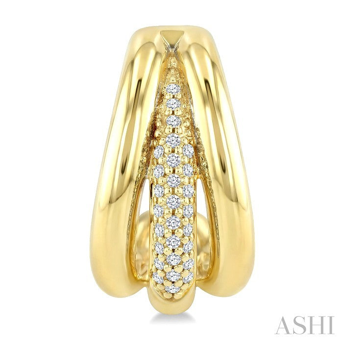Aeris Gold Diamond Fashion Half Hoop Earrings