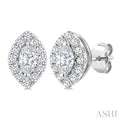 Marquise Shape Halo Diamond Fashion Earrings