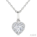 Heart Shape Halo Diamond Fashion Pendant