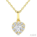 Heart Shape Halo Diamond Fashion Pendant