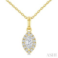Marquise Shape Halo Diamond Fashion Pendant