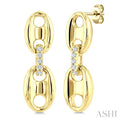 Aeris Gold Mariner Link Diamond Fashion Earrings