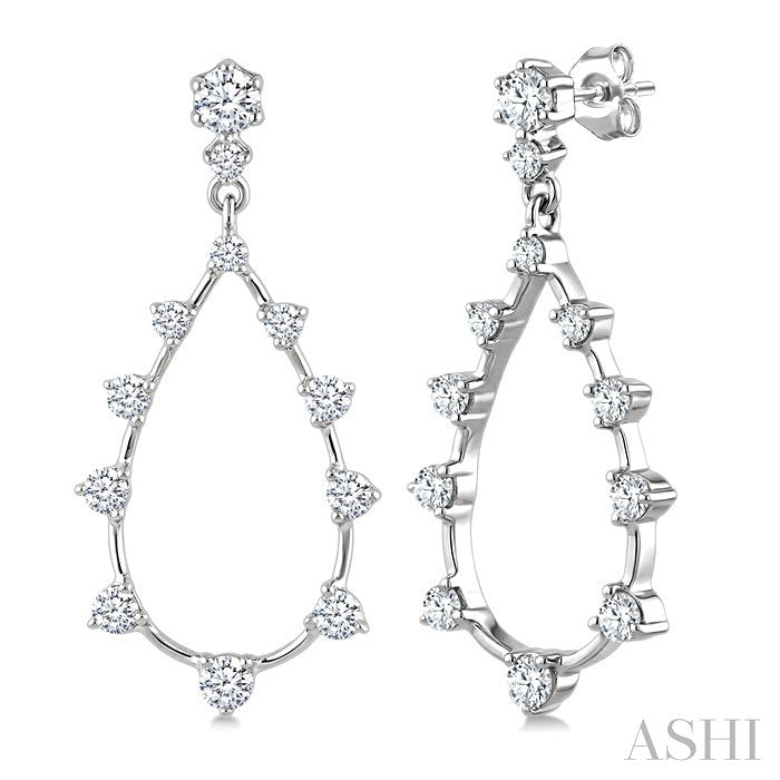 Drop Floating Diamond Fashion Earrings
