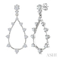 Drop Floating Diamond Fashion Earrings