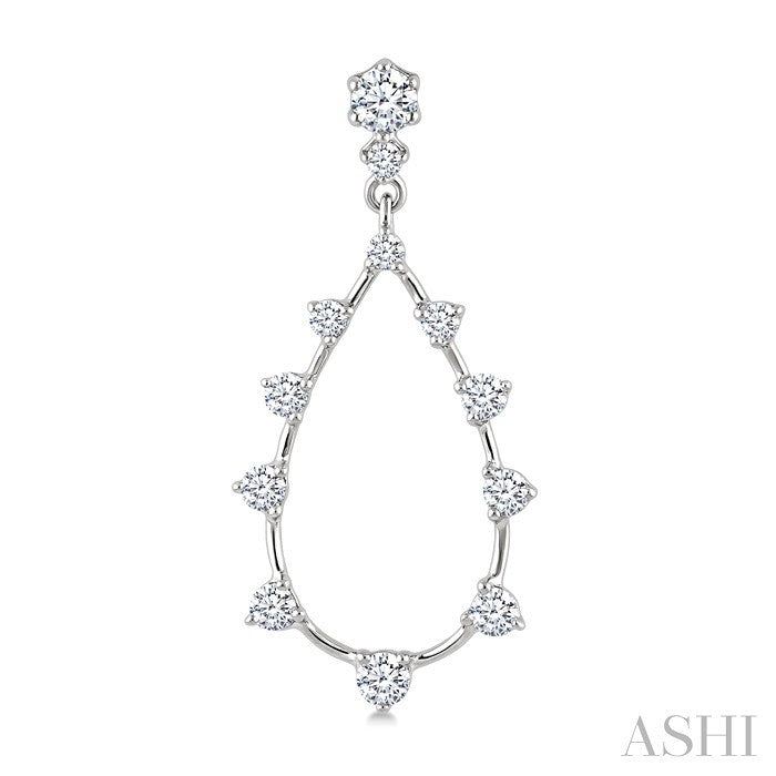 Drop Floating Diamond Fashion Earrings