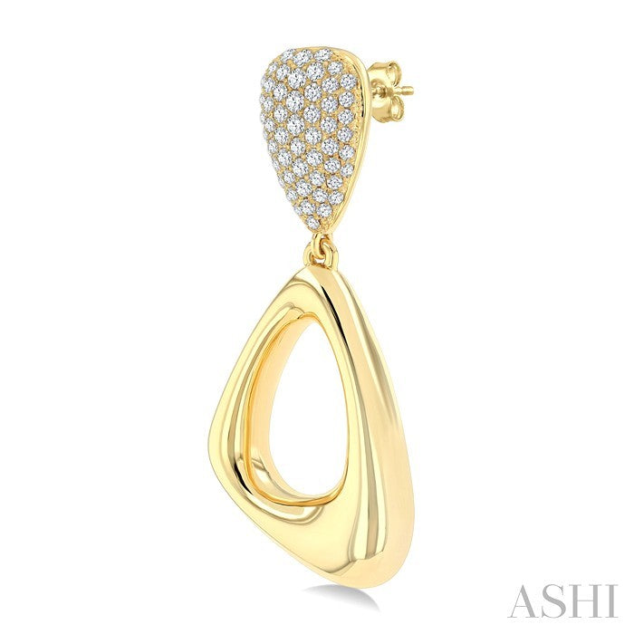Aeris Gold Drop Diamond Fashion Earrings