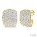 7 Row Diamond Fashion Pave Half Hoop Earrings