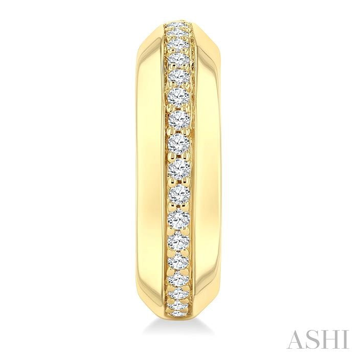 Golden Glow Diamond Fashion Half Hoop Earrings