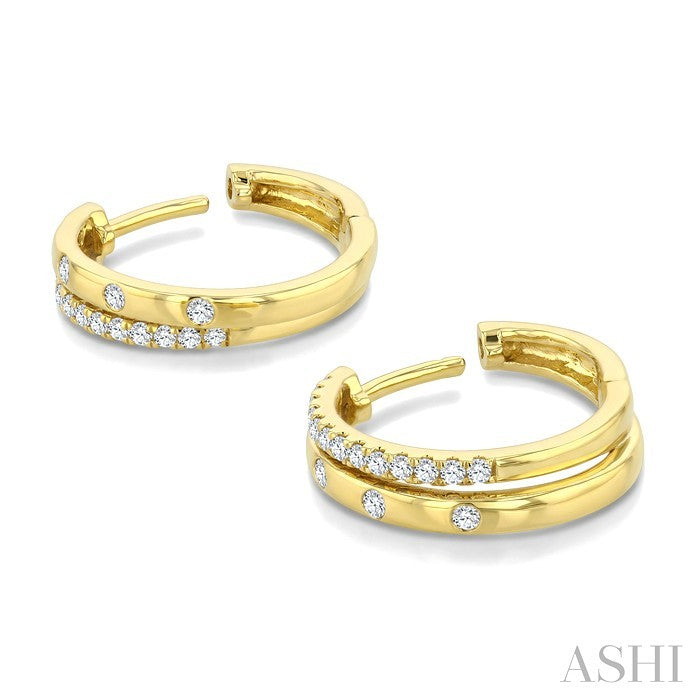 Diamond Fashion Hoop Earrings