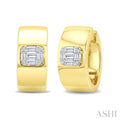 Fusion Diamond Fashion Huggie Earrings