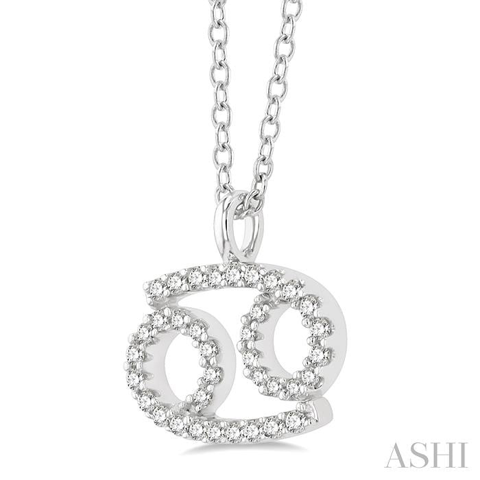 Cancer Zodiac Diamond Pendant