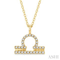 Libra Zodiac Diamond Pendant