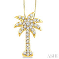 Palm Tree Diamond Fashion Pendant