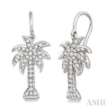 Palm Tree Diamond Fashion Earrings