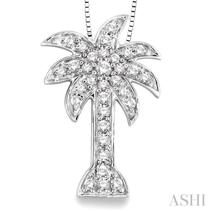 Palm Tree Diamond Fashion Pendant