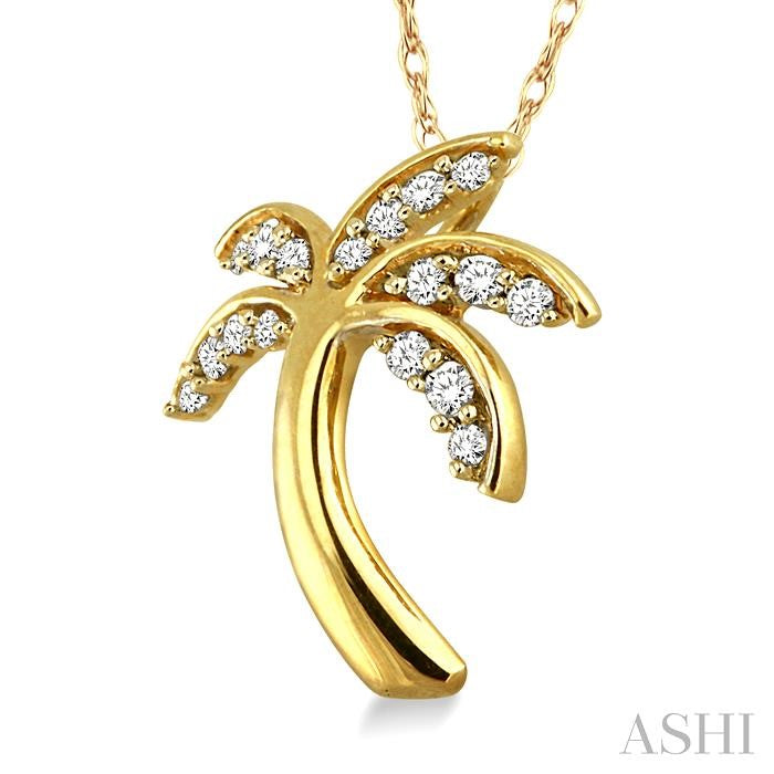 Palm Tree Diamond Fashion Pendant