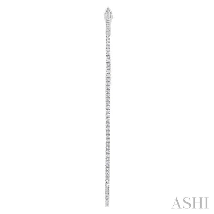 Inside-Out Diamond Skinny Hoop Earrings