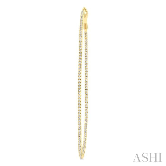 Inside-Out Diamond Skinny Hoop Earrings