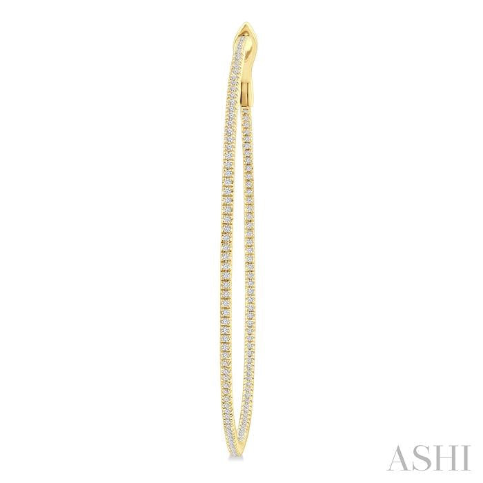 Inside-Out Diamond Skinny Hoop Earrings