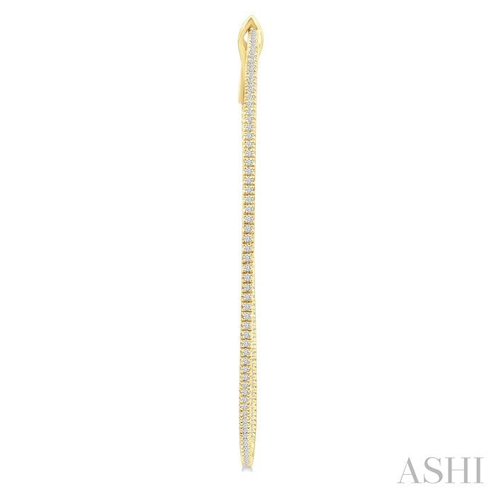Inside-Out Diamond Skinny Hoop Earrings