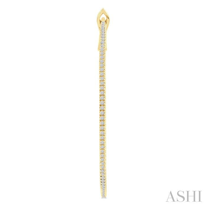 Inside-Out Diamond Skinny Hoop Earrings